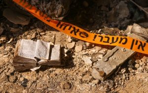 A rocket fired from the Gaza Strip hits an apartment building in the southern Israeli city of Ashkelon. October 9, 2023